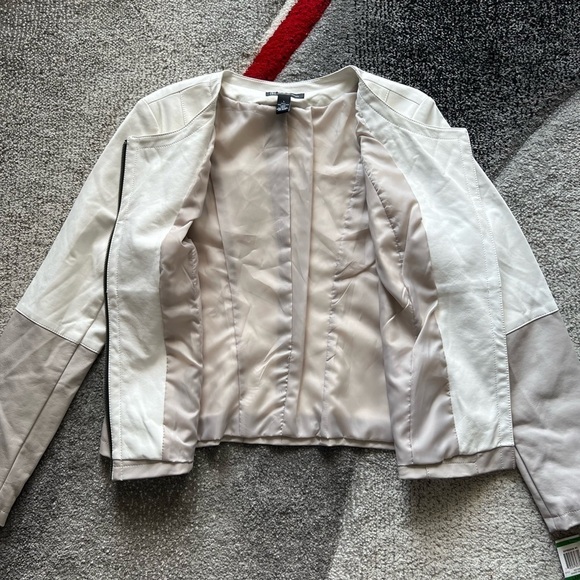 INC International Concepts Colorblock Faux Leather Jacket - Picture 4 of 5